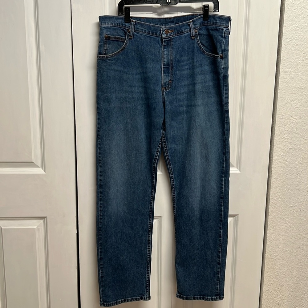 Wrangler Blue Denim 5 Pocket Mens Straight Leg Jeans Size 38